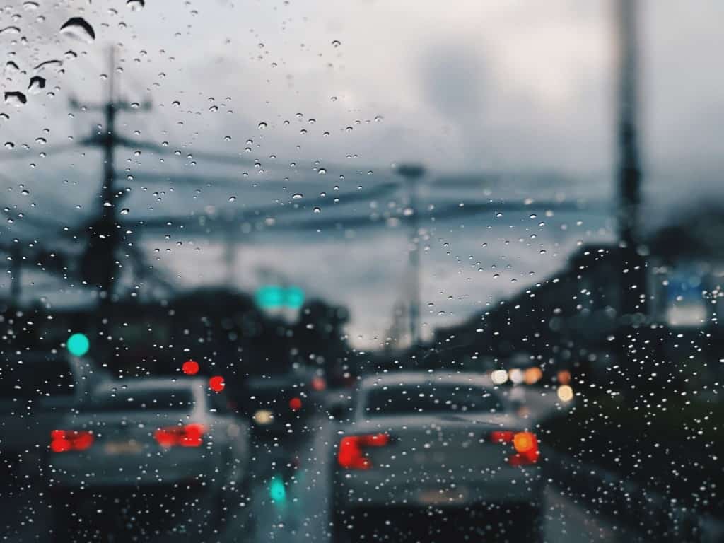 rain on the windshield